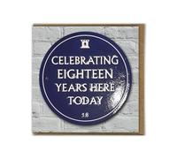 Brainbox Candy - Funny 18th Birthday Card - 'Celebrating 18 Years' - Quality Embossed Card - Cheeky Age 18 Birthday Card - For Him Her Son Daughter Friends - 18 Age Card