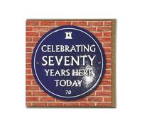 Brainbox Candy - Funny 70th Birthday Card - 'Celebrating 70 Years' - Quality Embossed Card - Cheeky Age 70 Birthday Card - For Him Her Men Women Friends Family - 70 Age Card