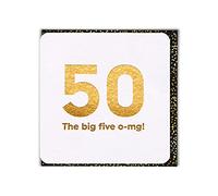 Brainbox Candy - Funny Age 50th Silly Humorous Cheeky Happy Birthday Card - 'Big Five O' - Fithtieth Perfect For Him Her Friend Brother Sister Partner Mum Dad Uncle Aunt