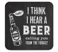 Brainbox Candy - Funny 'Beer Calling Coaster' - Small Gift Ideas for Him Her - Friends Birthday - Housewarming Present - New Home Gift - Funny Gifts for Women Men