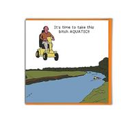 Brainbox Candy - Funny Birthday Card - 'Aquatic Mobility Scooter' - Otherwhats - Hilarious Illustration Cartoonist - Silly Cheeky Cards For Him Her Men Women Friends Mates