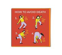 Brainbox Candy - Funny Birthday Card - 'Avoid Death' - Otherwhats - Hilarious Illustration Cartoonist - Silly Cheeky Cards For Him Her Men Women Friends Mates