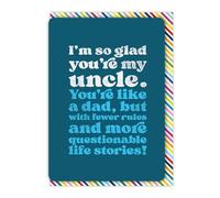 Brainbox Candy - Funny Birthday Card For Uncle - 'You're Like A Dad' - Cheeky Birthday Humour - Witty Amusing Card From Niece Nephew - Cute A6 Design