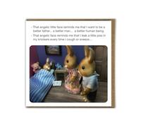 Brainbox Candy - Funny Birthday Card - Forest_Fr1ends - 'Angelic Little Face' - Cheeky Greeting Card Humour - Fun Novelty Card - For Him Her Men Women Friends Partner