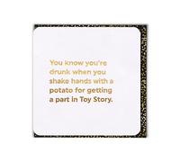 Brainbox Candy - Funny Birthday Card (Gold Foilded) - 'Shake Hands With A Potato' - Cheeky Quotes & Comments - Birthday Humour Cards For Him Her - Friends Mates Partner