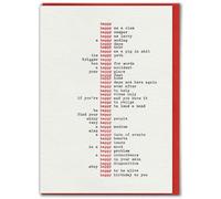 Brainbox Candy - Funny Birthday Card - Hayden Kays - 'Happy Type' - Witty Amusing Artistic Humour - For Him Her Men Women Friends Partner