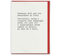 Brainbox Candy - Funny Birthday Card - Hayden Kays - 'Kindness' - Witty Amusing Artistic Humour - For Him Her Men Women Friends Partner