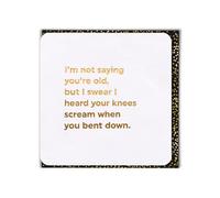 Brainbox Candy - Funny Birthday Card - 'Knees Scream' - Quality Gold Foiled Card - Witty Amusing Quote - Cheeky Joke Cards - For Him Her Friends