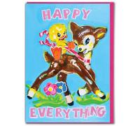 Brainbox Candy - Funny Birthday Card - Magda Archer - 'Happy Everything' - Kitsch Greeting Card - Witty Amusing Vintage Humour - Retro Cards For Him Her Friends