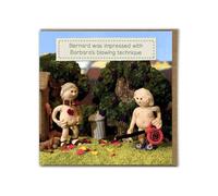 Brainbox Candy - Funny Birthday Card - Nudinits - ‘Blowing Technique’ - Cheeky Greeting Card Humour - Fun Knitted Novelty - For Him Her Men Women Friends Partner