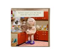 Brainbox Candy - Funny Birthday Card - Nudinits - ‘Wash Fufu In Sink’ - Cheeky Greeting Card Humour - Fun Knitted Novelty - For Him Her Men Women Friends Partner