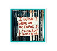 Brainbox Candy - Funny Birthday Card - 'Octopus Slap' - Witty Amusing Novelty Humour - Cheeky Greeting Card - For Him Her Men Women Friends - Blank Inside