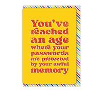 Brainbox Candy - Funny Birthday Card - 'Passwords Protected' -Hilarious Cards For Him Her - Cheeky Birthday Humour - Amusing Novelty Cards For Friends Mates - Cute A6 Size - Blank Inside