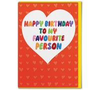Brainbox Candy - Funny Birthday Card - 'To My Favourite Person' - Quality Embossed Print - Hilarious Cards For Him Her - Cheeky Birthday Humour Cards - For Men Women Friends Mates