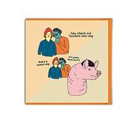 Brainbox Candy - Funny Birthday Card - 'Tyrone's Wig' - Otherwhats - Hilarious Illustration Cartoonist - Silly Cheeky Cards For Him Her Men Women Friends Mates