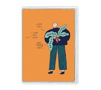 Brainbox Candy - Funny Birthday Card - 'Was Talking To The Plant' - Cute Quirky Illustration - Witty Amusing Birthday Humour - For Him Her Men Women Friends Partner