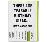 Brainbox Candy - Funny Birthday Card - With Tearable Strips - 'Tearable Ideas' -Hilarious Cards For Him Her - Cheeky Birthday Humour - Amusing Novelty Cards For Friends Mates - Blank Inside