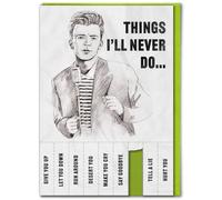 Brainbox Candy - Funny Birthday Card - With Tearable Strips - 'Things I'll Never Do' - Hilarious Cards For Him Her - Cheeky Birthday Humour - Amusing Novelty Cards For Friends Mates - Blank Inside