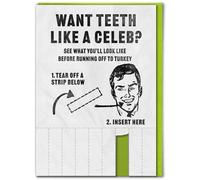 Brainbox Candy - Funny Birthday Card - With Tearable Strips - 'Turkey Teeth' - Hilarious Cards For Him Her - Cheeky Birthday Humour - Amusing Novelty Cards For Friends Mates - Blank Inside