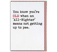 Brainbox Candy - Funny Birthday Cards Silly Humorous Happy Birthday - 'All-nighter' - Perfect For Best Friends Mates Him Her Boyfriend Girlfriend Partner