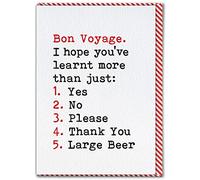 Brainbox Candy - Funny Bon Voyage Card - 'Learnt More' - Leaving Travelling Card - Cheeky Joke Humour Cards - Novelty Cards For Him Her Friends Mates