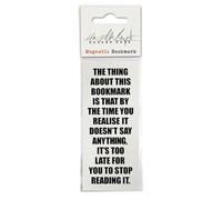 Brainbox Candy - Funny Bookmark - Hayden Kays - 'Thing About This' - Magnetic Page Marker - Birthday Present Gift Ideas - for Him Her Friends - Book Lovers - Bookworms - Stocking Fillers