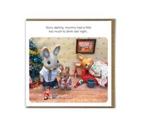 Brainbox Candy - Funny Christmas Card - Forest_Fr1ends - 'Too Much To Drink' - Cheeky Greeting Card Humour - Fun Novelty - For Him Her Men Women Friends Partner
