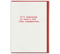 Brainbox Candy - Funny Christmas Card - Hayden Kays - 'Consumerism' - Witty Amusing Artistic Humour - For Him Her Men Women Friends Partner