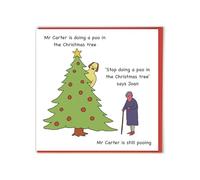Brainbox Candy - Funny Christmas Card - 'Mr Carter' - Otherwhats - Hilarious Illustration - Rude Cartoon Humour - Surreal Cartoonist - Cheeky Xmas Cards For Men Women Friends Mates