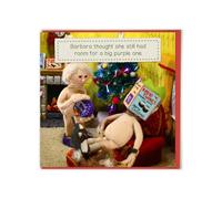 Brainbox Candy - Funny Christmas Card - Nudinits - ‘Big Purple One’ - Cheeky Festive Xmas Humour - Fun Knitted Novelty - For Him Her Men Women Friends Partner
