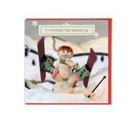 Brainbox Candy - Funny Christmas Card - Nudinits - ‘Crevasse Opened Up’ - Cheeky Festive Xmas Humour - Fun Knitted Novelty - For Him Her Men Women Friends Partner