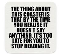 Brainbox Candy Funny Coaster - Hayden Kays - 'Doesn't Say Anything' - Small Gift Ideas For Him Her - Friends Birthday - New Home Gift - Funny Presents For Men Women