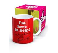 Brainbox Candy - Funny Coffee Mug - Gift Boxed Novelty Christmas Or Birthday Gift for Him and Her Great for The Workplace- I'm Here to Help Humorous Design - Quality 10oz Stoneware Mug