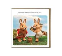 Brainbox Candy - Funny Easter Card - Forest_Fr1ends - 'First Day' - Cheeky Greeting Card Humour - Fun Novelty - For Him Her Men Women Friends Partner