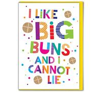 Brainbox Candy - Funny Easter Cards - 'I Like Big Buns' - Hot Cross Buns - Easter Wishes - Happy Easter Cards For For Him Her Kids Children Friends Family