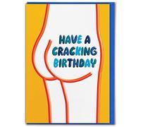 Brainbox Candy - Funny Embossed Birthday Card - 'Have A Cracking Birthday' - Happy Birthday Cards For Him Her Friends - Cheeky Novelty Humour Cards