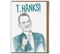 Brainbox Candy - Funny Hilarious - 'Tom Hanks' Thank You Card - Blank Inside