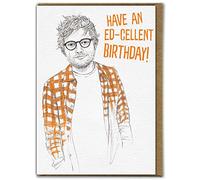 Brainbox Candy - Funny Humorous Birthday Card - 'Ed-cellent Birthday' - Blank Inside For Your Message - For Friends Mates Him Her Boyfriend Girlfriend Partner