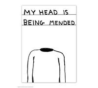 Brainbox Candy Funny Humorous 'David Shrigley Head Is Being Mended' Novelty Postcard