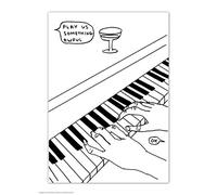 Brainbox Candy Funny Humorous 'David Shrigley Play Us Something Awful' Novelty Postcard