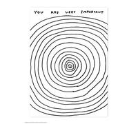 Brainbox Candy Funny Humorous Official David Shrigley 'You are Very Important' Postcard