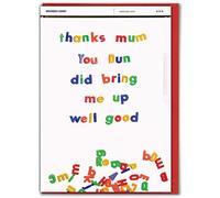 Brainbox Candy Funny Mother's Day Card | Birthday Cards Mum | Cheeky Humorous Joke | 'Bring Me Up Well Good