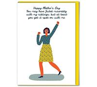 Brainbox Candy - Funny Mother's Day Card From Son Daughter - 'Failed With My Siblings' - Joke Card For Mum - Cheeky Mothers Day Card