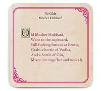 Brainbox Candy - Funny 'Old Mother Hubbard Coaster' - Small Gift Ideas For Him Her - Friends Birthday - Housewarming Present - New Home Gift - Funny Gifts For Women Men