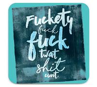 Brainbox Candy - Funny Rude 'F*ckety F*ck Coaster' - Small Gift Ideas For Him Her - Friends Birthday - Housewarming Present - New Home Gift - Funny Gifts For Women Men