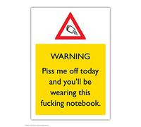 Brainbox Candy Funny Rude Humorous 'Piss Me Of Today' Feint Lined A6 Notebook