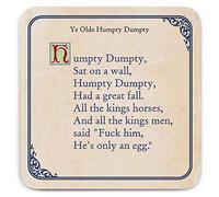 Brainbox Candy - Funny Rude 'Humpty Dumpty Coaster' - Small Gift Ideas For Him Her - Friends Birthday - Housewarming Present - New Home Gift - Funny Gifts For Women Men