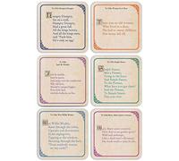 Brainbox Candy Funny Rude Offensive 'Rotten Rhymes' Coasters - 6 Pack… (No Gift Box)