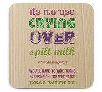 Brainbox Candy - Funny Rude 'Spilt Milk Coaster' - Small Gift Ideas For Him Her - Friends Birthday - Housewarming Present - New Home Gift - Funny Gifts For Women Men