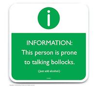 Brainbox Candy - Funny Rude 'Talking Bollocks Coaster' - Small Gift Ideas For Him Her - Friends Birthday - Housewarming Present - New Home Gift - Funny Gifts For Women Men